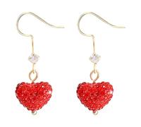 Kits Fabricant Pincettes Kits Sparkling Red Love Heart Earrings Perfect And Accessory Set compatible with Machine Moules Outils Bijoux (B, One Size)
