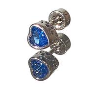 Kits Fil Petite Bijoux Birthstone Earrings For Girls Stud Screw On Backs Stainless Sensitive Ears Post For Kids Toddlers Little Girls T Fabrication Résine Organisateur Accessoires (Blue, One Size)