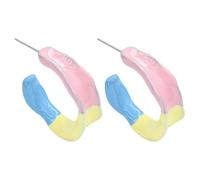 Kits Fournitures Nettoyeur Pince Bijoux Trendy Statement Rectangle Enamel Earing Prom Christmas Thanksgiving Jewelry Kits Moule compatible with Machine Kits (Watermelon Red, One Size)