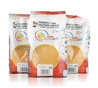 KITS Lot de 3 sachets de 800 g Easy Color pigment jaune 908 pour ciment, mortier et béton.