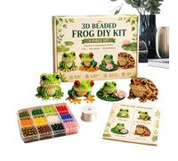 Kits Perles - Jouets Création Grenouille 3D 4 Pièces,Décor 3D Animaux Avec Notice - Pour Garçons Débutants Fêtes D'Anniversaire Projets Artistiques Décoration