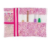 Kits Pochette Crochets - Com’1 Idée | Pochette de rangement à coudre | Tissu Liberty | Made in France | Niveau intermédiaire vendu par 50 cm(...) - Rose Rose