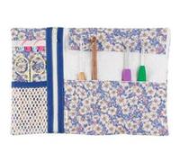 Kits Pochette Crochets - Com’1 Idée | Pochette de rangement à coudre | Tissu Liberty | Made in France | Niveau intermédiaire vendu par 50 cm(...) - Bleu Bleu