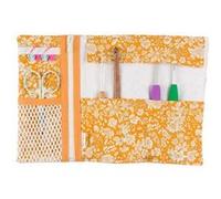 Kits Pochette Crochets - Com’1 Idée | Pochette de rangement à coudre | Tissu Liberty | Made in France | Niveau intermédiaire vendu par 50 cm(...) - Jaune Jaune