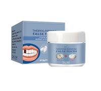 Kits réparation dentaire temporaire，kit remplissage dentaire，Prothèses dentaires plastifiables，fausses dents malléables，Fausse Dents Moulables Temporaires Fixer Cassée Manquante Remplissante，20g