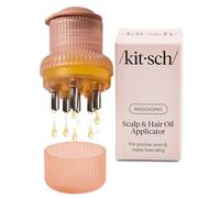Kitsch Applicateur d'huile pour cuir chevelu et cheveux - Avec poils en acier inoxydable - Masseur de tête pour cuir chevelu - Répartition précise du sérum et de l'huile pour un huilage uniforme et