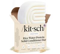 Kitsch Barre après-shampoing à l'eau de riz 77 g - Barre revitalisante solide pour renforcer et hydrater pour tous les types de cheveux - Après-shampoing pour femme - Sans sulfate et sans parabène