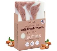 Kitsch Barre de lavage solide pour le corps au beurre de karité | Fabriqué aux États-Unis | Barre de savon hydratante et hydratante pour le corps | Savon en barre de lavage corporel entièrement nature