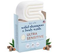 Kitsch Barre de shampooing et de gel douche 2 en 1 - Barre de shampooing ultra sensible et savon pour le corps pour des cheveux et une peau radieux | Barre de shampooing solide sans parfum pour