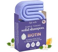 Kitsch Barre de shampooing violette pour cheveux blonds - Barres de shampooing violettes tonifiantes avec biotine pour renforcer les cheveux et neutraliser les tons cuivrés | Barre de shampooing
