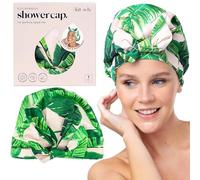 Kitsch Bonnet de Douche de Luxe Imperméable pour Femme - Réutilisable, Antidérapant pour Cheveux Longs | Taille Unique