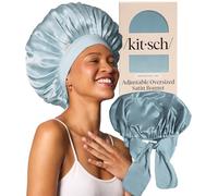Kitsch Bonnet satin XL pour cheveux, nuit, Bleu brume