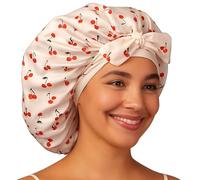 Kitsch Bonnet XL en satin pour dormir - Plus doux que la soie - Ajustement sécurisé - Bonnet de nuit réglable pour cheveux bouclés et texturés - Empêche la casse, les nœuds et l'amincissement