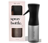 Kitsch Bouteille Spray pour Cheveux - Vaporisateur Continu à Ultra Fine Brume pour Coiffure, Barbier, Salons, Nettoyage, Plantes, Bouteille Polyvalente en Plastique Recyclé - Noire, 5 oz