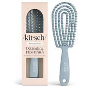 Kitsch Brosse Démêlante Flexi - Outil de Soin Quotidien des Cheveux - Monture Flexible, Poils Lisses - Pour Cheveux Secs ou Humides - Bleu Brume