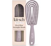 Kitsch Brosse démêlante flexible cheveux, cadre pliable, Violet | Brosse démêlante flexible pour cheveux humides ou secs, aide à définir les boucles