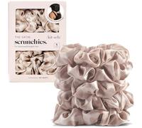 Kitsch Chouchous en satin imprimé léopard pour femmes - Élastiques sans plis pour filles, chouchous pour tous types et textures de cheveux, parfaits de jour comme de nuit - 5 pièces