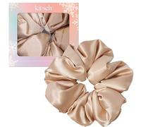 Kitsch Chouchous en satin pour femme - Plus doux que la soie, sans plis, accessoires pour cheveux doux - Parfait pour les coiffures de jour et de nuit | Cadeau idéal pour femme - 1 pièce, champagne