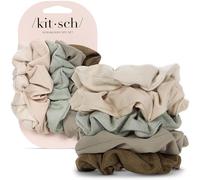 Kitsch Chouchous pour femmes - Élastiques à cheveux sans plis pour filles - Chouchous pour tous types de cheveux et textures - parfaits pour le jour ou la nuit - Eucalyptus - 5 pièces