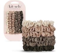 Kitsch Chouchous en Soie pour Femmes - Chouchous Satin pour Tous Types et Textures de Cheveux, Sans Marque, Idéal Jour ou Nuit - 6 pcs, Eucalyptus