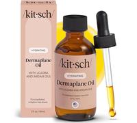 Kitsch Dermaplane Huile pour le visage à l'huile de jojoba et d'argan - Formule hydratante pour le visage pour outil de dermaplaning, Gua Sha et rasoir - Huile de rasage sans irritation pour une peau