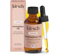Kitsch Dermaplane Huile pour le visage à l'huile de jojoba et d'argan - Formule hydratante pour le visage pour outil de dermaplaning, Gua Sha et rasoir - Huile de rasage sans irritation pour une peau