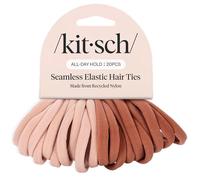 Kitsch Élastiques cheveux nylon doux sans dommage, 20 pièces, Blush
