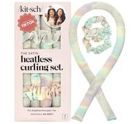 Kitsch Ensemble de bigoudis en satin sans chaleur pour la nuit, bigoudis pour des boucles douces et un coiffage sans frisottis, pas de chaleur pour dormir, bandeau avec 2 chouchous - Aura