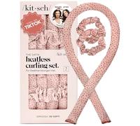 Kitsch Ensemble de bigoudis en satin sans chaleur - Rouleaux pour boucles sans chaleur | Bigoudis pour dormir | Bandeau sans chaleur