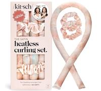 Kitsch Ensemble de bigoudis sans chaleur en satin - Bandeau de bigoudis sans chaleur pour cheveux courts et longs | Bigoudis sans chaleur pour boucles sans chaleur | Bigoudis pour cheveux bouclés