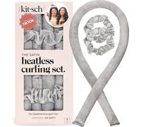 Kitsch Ensemble de bigoudis sans chaleur en satin - Rouleaux de cheveux pour boucles sans chaleur | Bigoudis sans chaleur et rouleaux chauds | Bigoudis pour dormir | Bandeau sans chaleur | Bigoudi