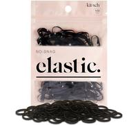 Kitsch Lot de 100 mini élastiques à cheveux Pro No Snag pour coiffure, tresses, queues de cheval, élastiques à cheveux pour tout-petits, noir