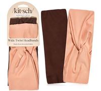 Kitsch Lot de 2 bandeaux larges en tissu recyclé - Palissandre