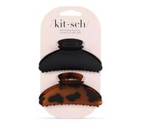 Kitsch Lot de 2 pinces à cheveux moyennes en plastique recyclé pour femmes et filles - Pinces à cheveux pour épais et cheveux fins - Accessoires pour cheveux pour femme, Pour tous les types de cheveux