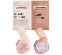 Kitsch Lot de 2 sacs à savon en maille brevetée pour barres de shampooing et après-shampoing - Prolonge l'utilisation et empêche les saletés détrempées - Pochette de beauté en maille recyclée