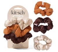 Kitsch Lot de 3 chouchous pour femme - Élastiques à cheveux sans plis sans dommages | Chouchous en polyester doux pour tous les types de cheveux | Élégant et confortable, pour queues de cheval et