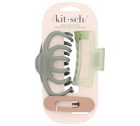 Kitsch Lot de 3 grandes pinces à cheveux assorties pour femmes, pinces à cheveux de forme moyenne ouverte pour cheveux épais, pinces à cheveux plates et grande pince en forme de pieuvre pour