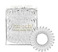 Élastiques Spirale Kitsch pour Femmes - Élastiques Coils pour Cheveux Épais, Sans Marque, Anti-Dommages, Élastiques Spirale pour Cheveux Fins, 4pcs (Transparent)