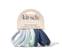 Kitsch Lot de 8 élastiques à cheveux en tissu recyclé sans couture - Bouquet de jardin