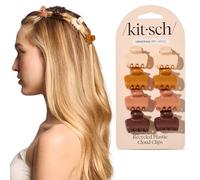 Kitsch Lot de 8 petites pinces à cheveux pour femme - Tenue confortable - Reste en place sans tirer ou s'accrocher - Plastique recyclé - Idéales pour la coiffure quotidienne - Sedona