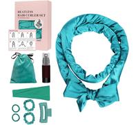 Kitsch Lot De 9 Bigoudis Sans Chaleur En Satin Pour Femme, Boucles Éternelles Sans Chaleur, Boucles De Nuit (Multicolore, Vert, Taille Unique)