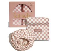 Kitsch Love & Comfort 2pc Spa Set - Satin double de douche etanche reutilisable et XL Emplement de serviette a cheveux sec rapide pour femmes Mic