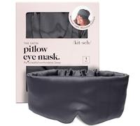 Kitsch Masque de sommeil occultant en satin, plus doux que la véritable soie de mûrier, bandeau pour les yeux gonflés avec sangles réglables, masque lesté pour les yeux gonflés, pour homme et femme,