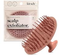 Kitsch Masseur de cuir chevelu pour soins capillaires - Brosse à shampooing et exfoliant pour cuir chevelu - Brosse à cheveux pour bain relaxant - Terre cuite