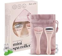 Kitsch Mini Rouleau Facial et Rouleau de Glace pour le Soin de la Peau pour Femmes - Masseur Visage pour Yeux Gonflés, Thérapie par le Froid, Drainage Lymphatique - Blush