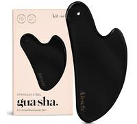 Kitsch Outils faciaux Gua Sha en acier inoxydable, masseur de drainage lymphatique pour le visage et le menton, façonneur de la mâchoire, réducteur de double menton, outil Gua Sha pour le corps pour