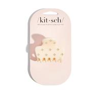 Kitsch Pince à griffes gonflées en plastique recy vec strass Ivoire