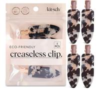 Kitsch Pinces à cheveux sans plis pour femme, Black Terrazzo