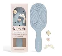 Kitsch Pop Brosse à cheveux Paddle pour femme - Brosse à poils flexibles pour moins de casse, brosse démêlante stimulant le cuir chevelu pour cheveux humides et secs, personnalisable avec les