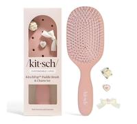 Kitsch Pop Brosse à cheveux Paddle pour femme - Brosse à poils flexibles pour moins de casse, brosse démêlante stimulant le cuir chevelu pour cheveux humides et secs, personnalisable avec les